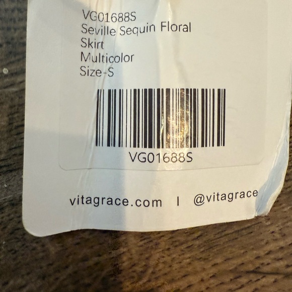 NWT Vita Grace Long Maxi Sequined Women's Floral Maxi Skirt Small - Picture 7 of 11